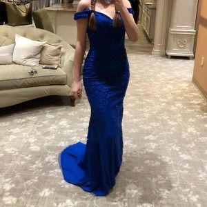 Beautiful royal blue prom dress